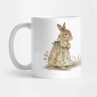 Rabbit in Dress: Tasha Tudor style Mug